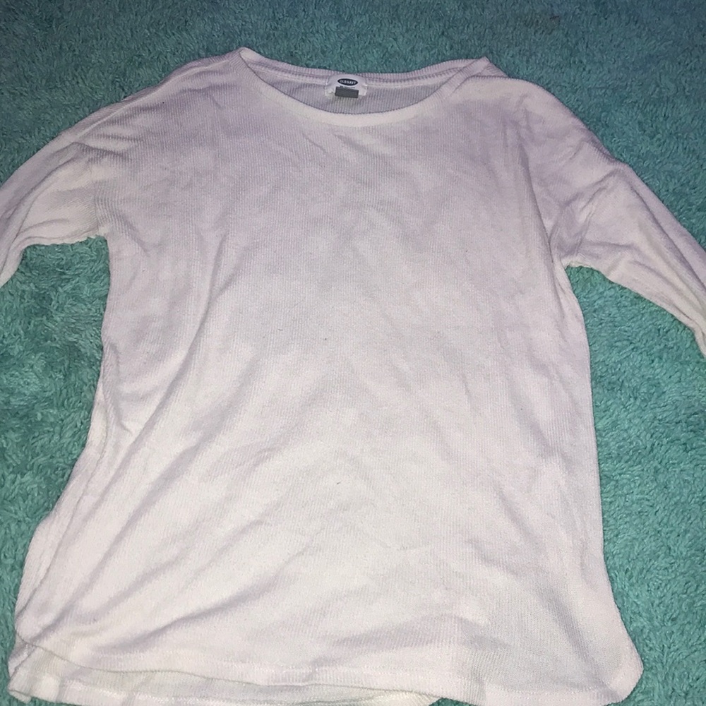 plain white long sleeve shirt